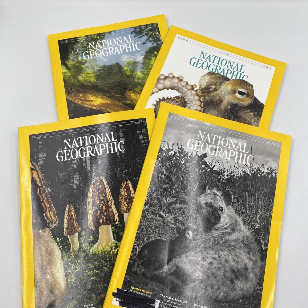National Geographic Magazine Lot Volume 245 March April May June‎ 2024 Set